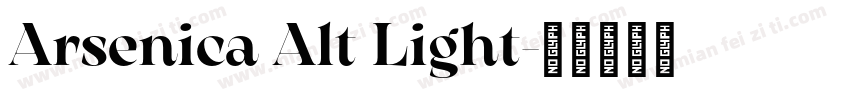 Arsenica Alt Light字体转换